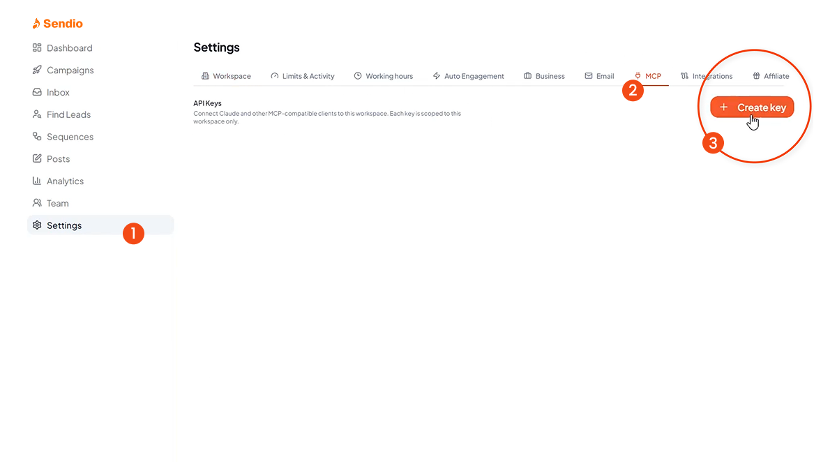 Generate your API key MCP